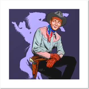 Roy Rogers - An illustration by Paul Cemmick Posters and Art